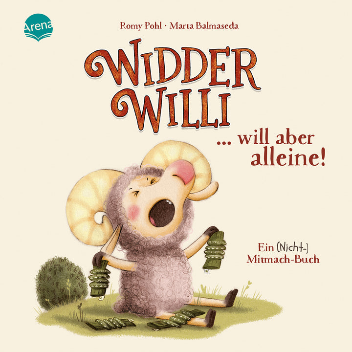 von Romy Pohl, illustriert von Marta Balmaseda: Widder Willi will aber alleine! Ein (Nicht-)Mitmach-Buch