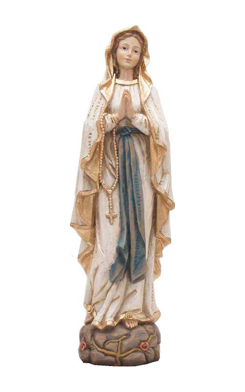 Madonna Lourdes, Kunstharz, handbemalt, 20 cm