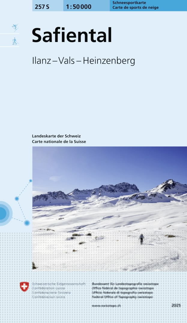 257S Safiental Schneesportkarte. 1:50'000 -Wanderkarten   