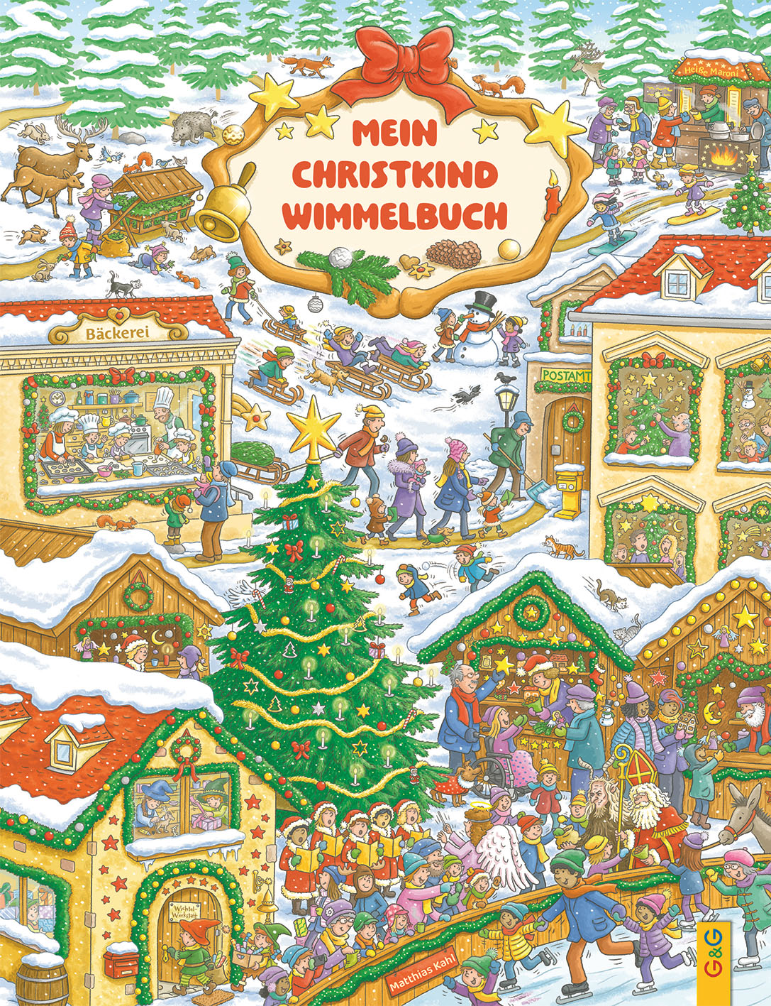 illustriert von Matthias Kahl: Mein Christkind-Wimmelbuch