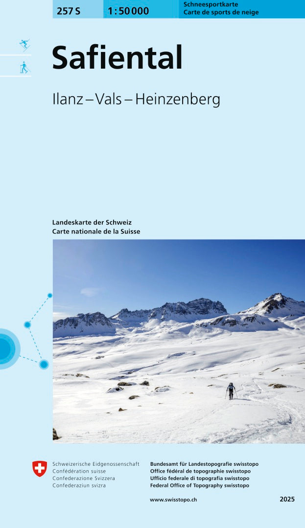 257S Safiental Schneesportkarte. 1:50'000