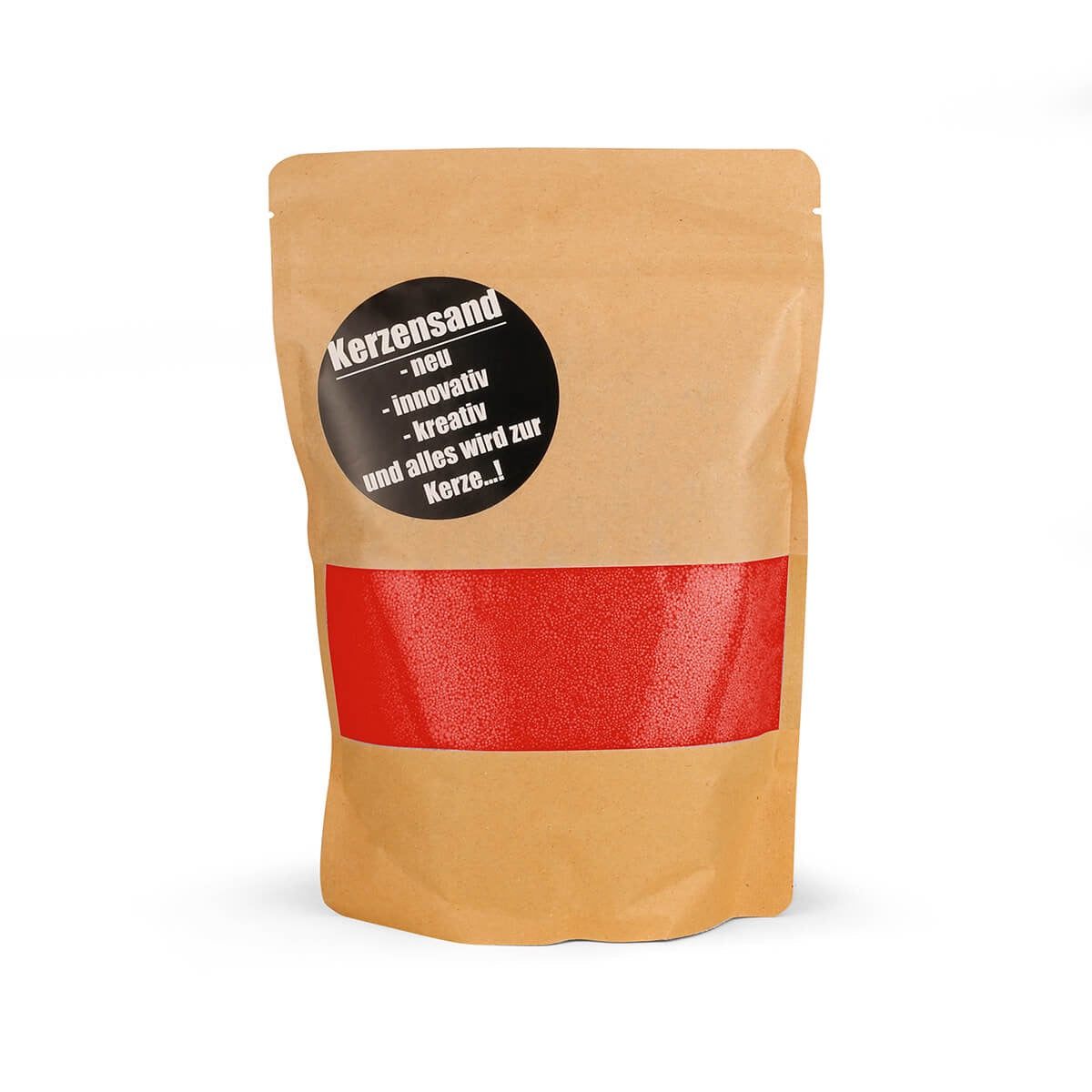 Kerzensand rot 400 g mit Docht - Kerzen machen ohne Wachs schmelzen