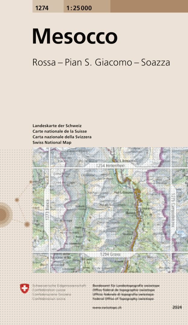 Mesocco. 1:25'000 -Wanderkarten   