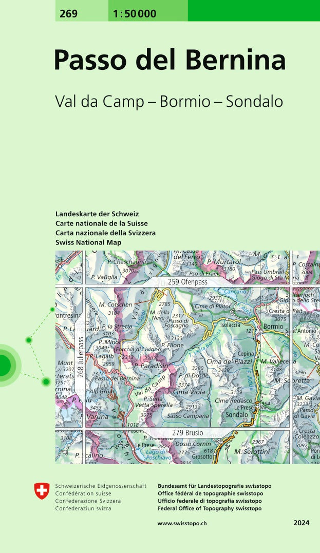 Passo del Bernina. 1:50'000