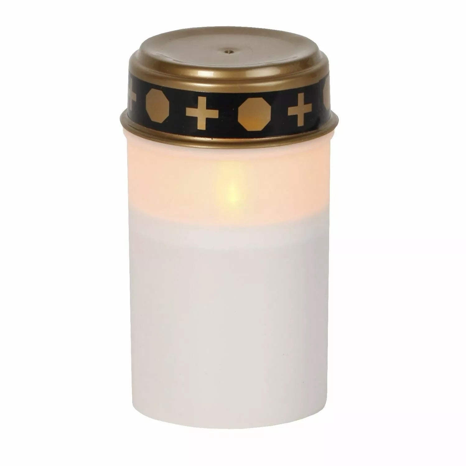 Grablampe LED für Friedhof weiss inklusive Batterien