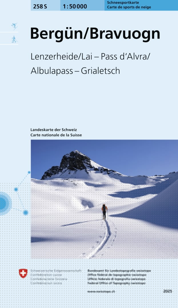 258S Bergün/Bravuogn Schneesportkarte. 1:50'000 -Wanderkarten   