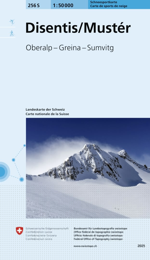256S Disentis / Mustér Schneesportkarte. 1:50'000 -Wanderkarten   