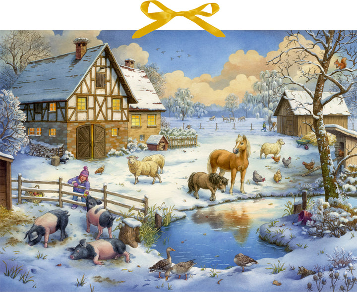 illustriert von Ute Simon: Sound-Adventskalender – Unsere Tiere auf dem Land -