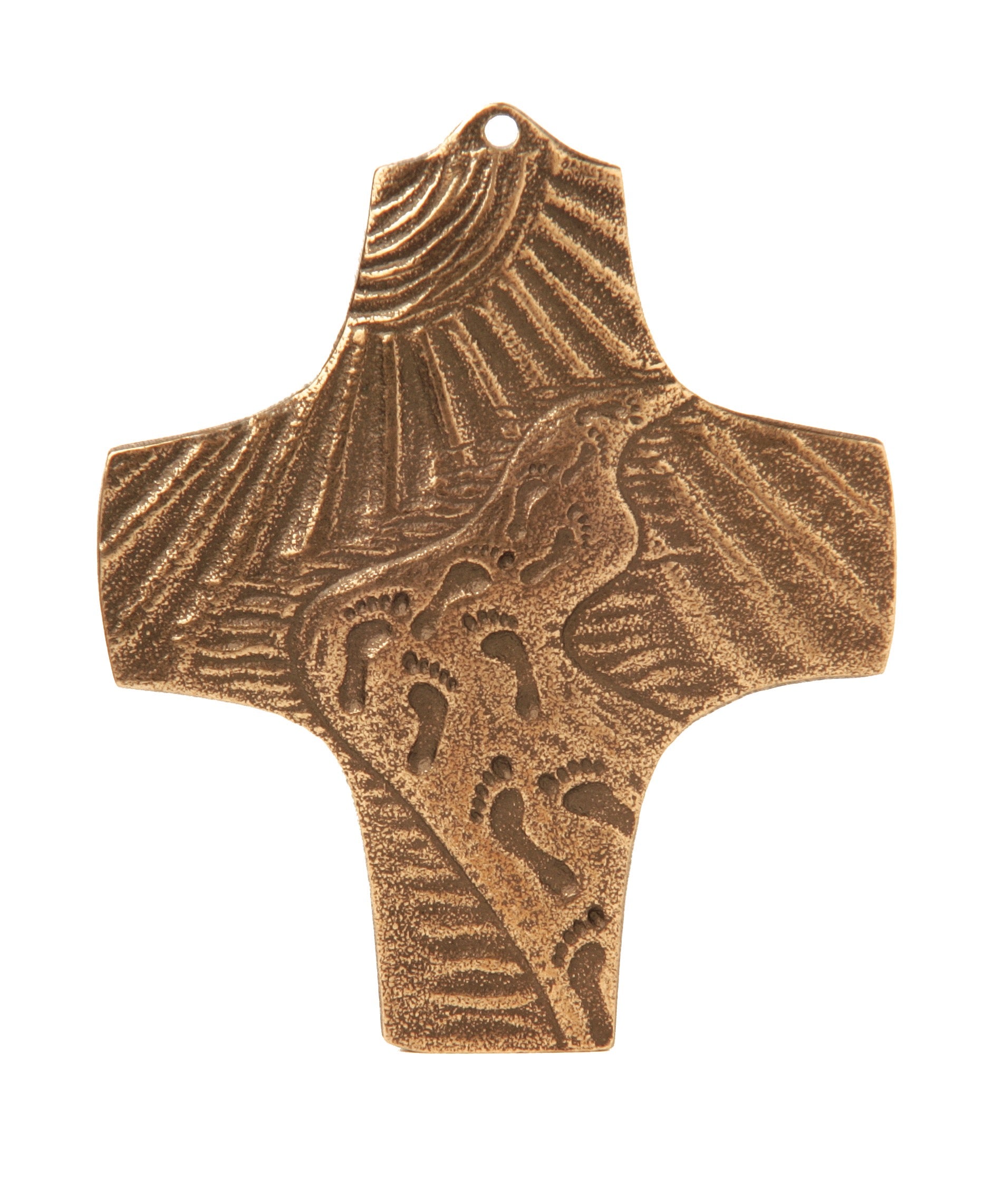Erstkommunionkreuz "Spuren im Sand"