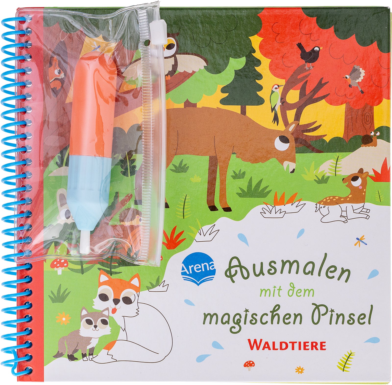 illustriert von Monsieur Dupont, übersetzt von Sandra Meyer: Ausmalen mit dem magischen Pinsel. Waldtiere
