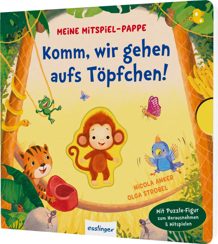 illustriert von Olga Strobel, von Nicola Anker: Meine Mitspiel-Pappe: Komm, wir gehen aufs Töpfchen! -   Pappbücher