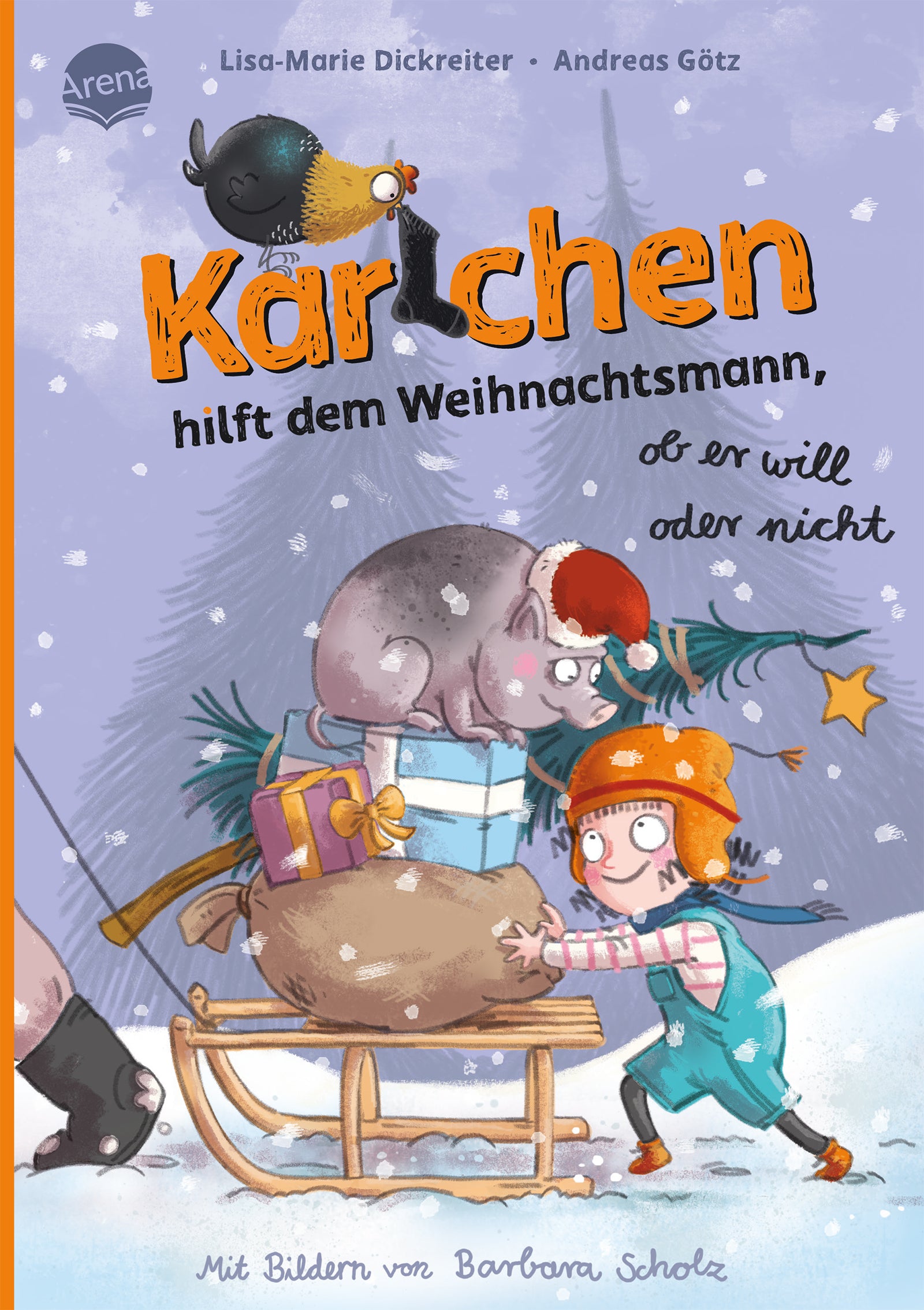 von Lisa-Marie Dickreiter, Andreas Götz, illustriert von Barbara Scholz: Karlchen hilft dem Weihnachtsmann – ob er will oder nicht (3) -   Vorlesen