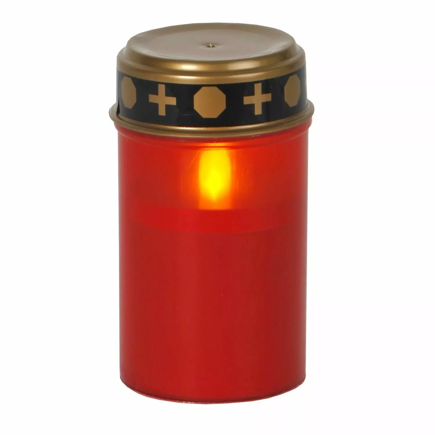 Grablampe LED für Friedhof rot inklusive Batterien