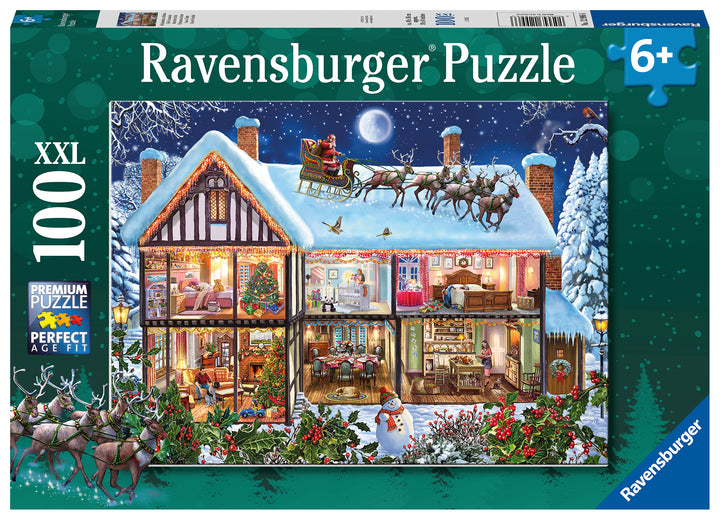 Kinderpuzzle 100 XXL Teile - Weihnachten zu Hause -
