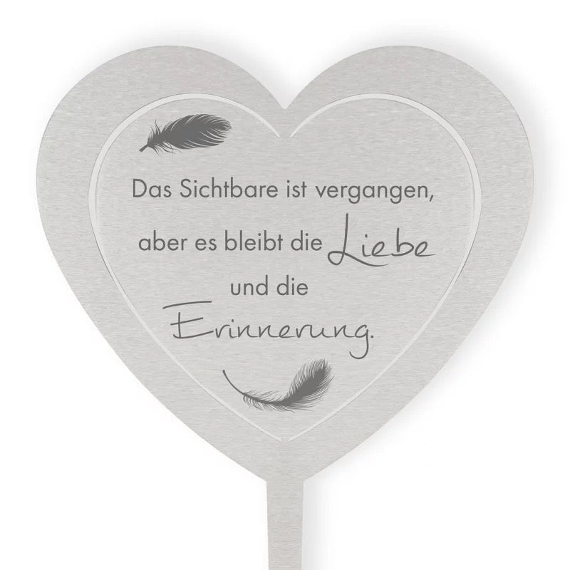 Grabstecker "Das Sichtbare ist vergangen"