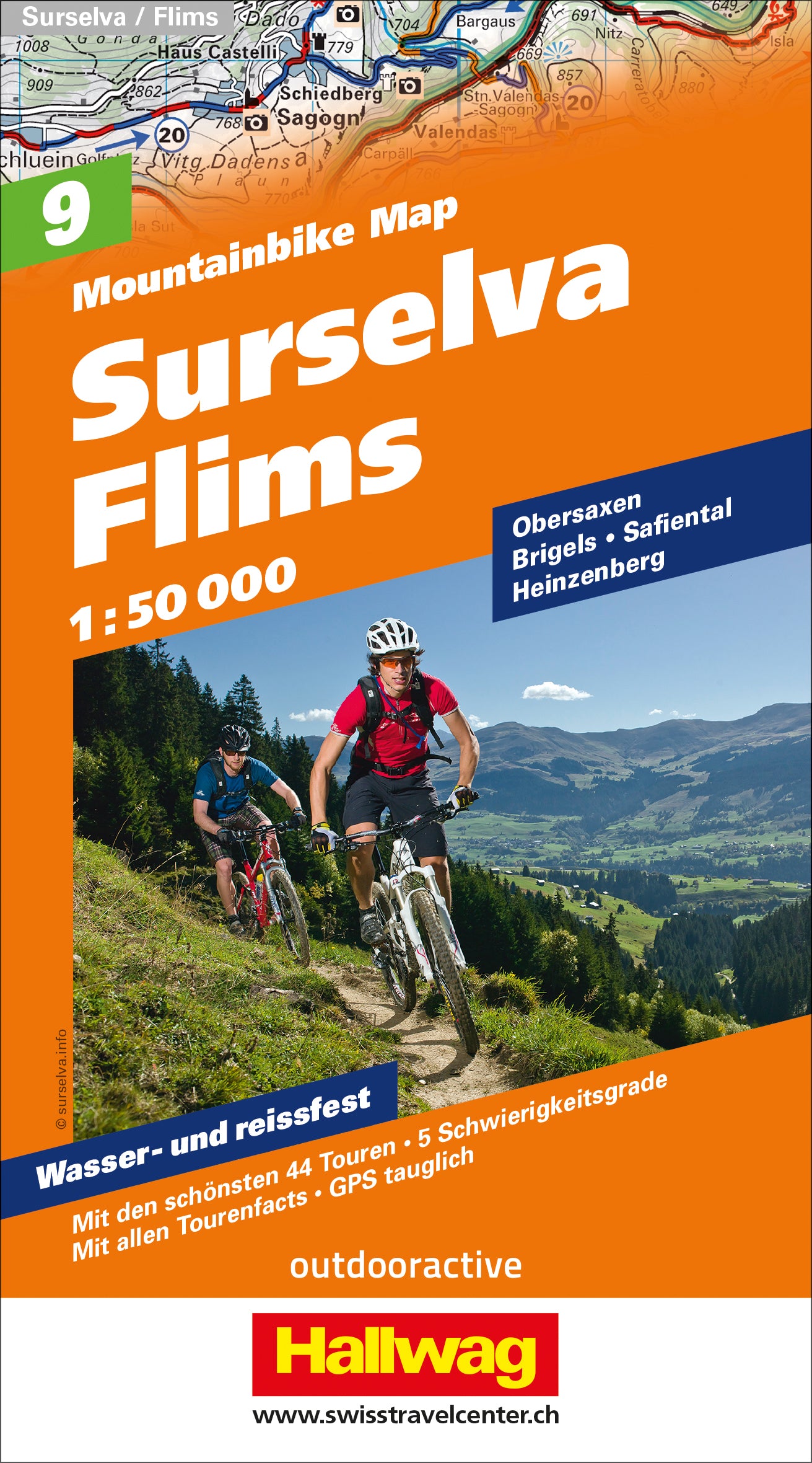 Surselva-Flims Mountainbike-Karte Nr. 9, 1:50 000