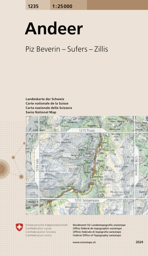 Andeer. 1:25'000 -Wanderkarten   