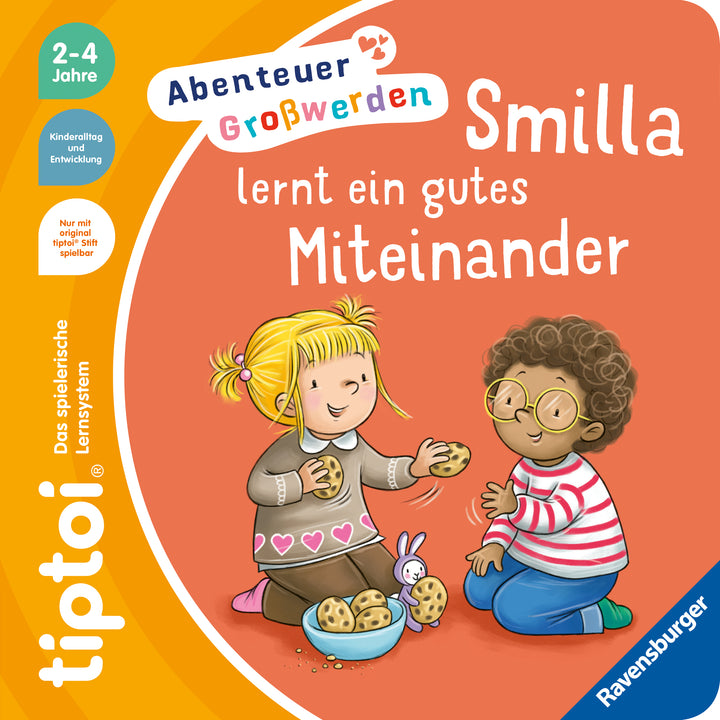 von Sandra Grimm, illustriert von Stéffie Becker: tiptoi® Abenteuer Großwerden - Smilla lernt ein gutes Miteinander -   Pappbücher