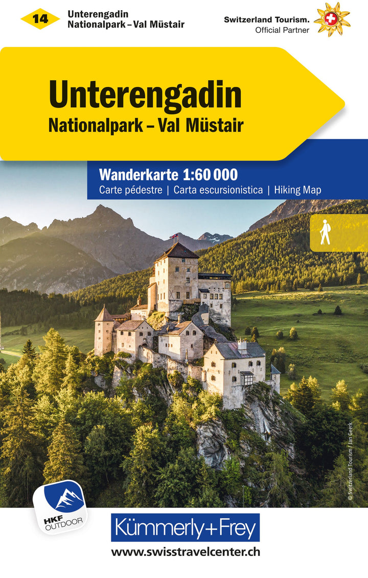 Unterengadin Wanderkarte Nr. 14. 1:60'000