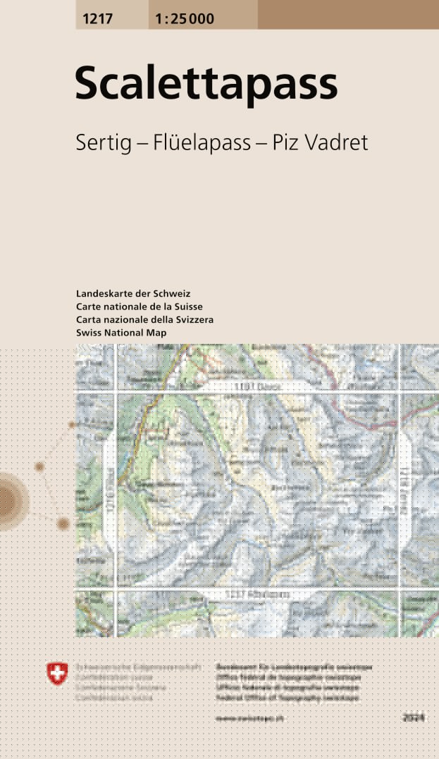 Scalettapass. 1:25'000 -Wanderkarten   