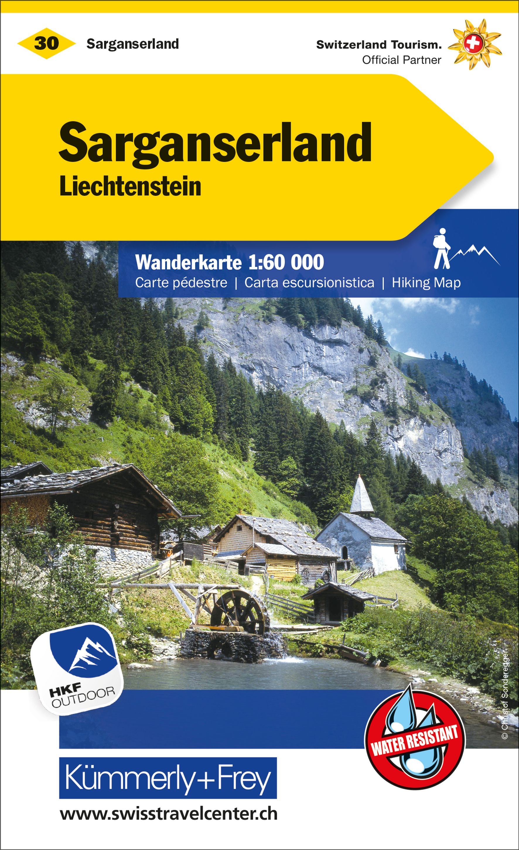 Sarganserland, Liechtenstein Wanderkarte Nr. 30. 1:60'000