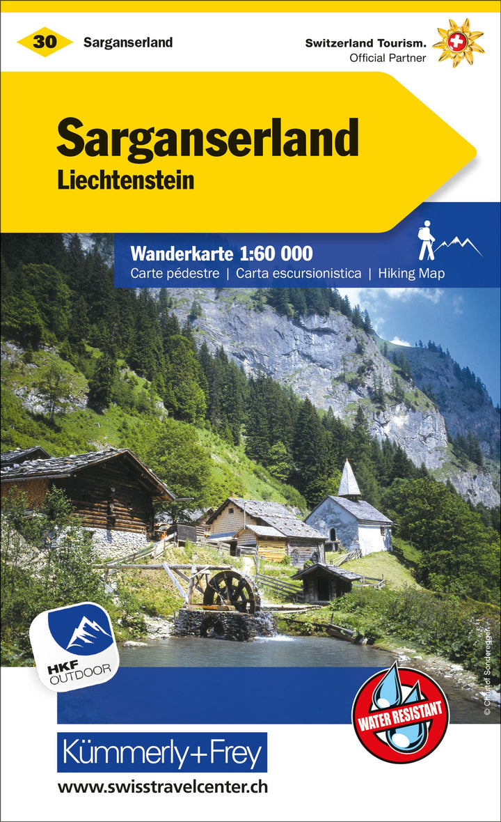 Sarganserland, Liechtenstein Wanderkarte Nr. 30. 1:60'000