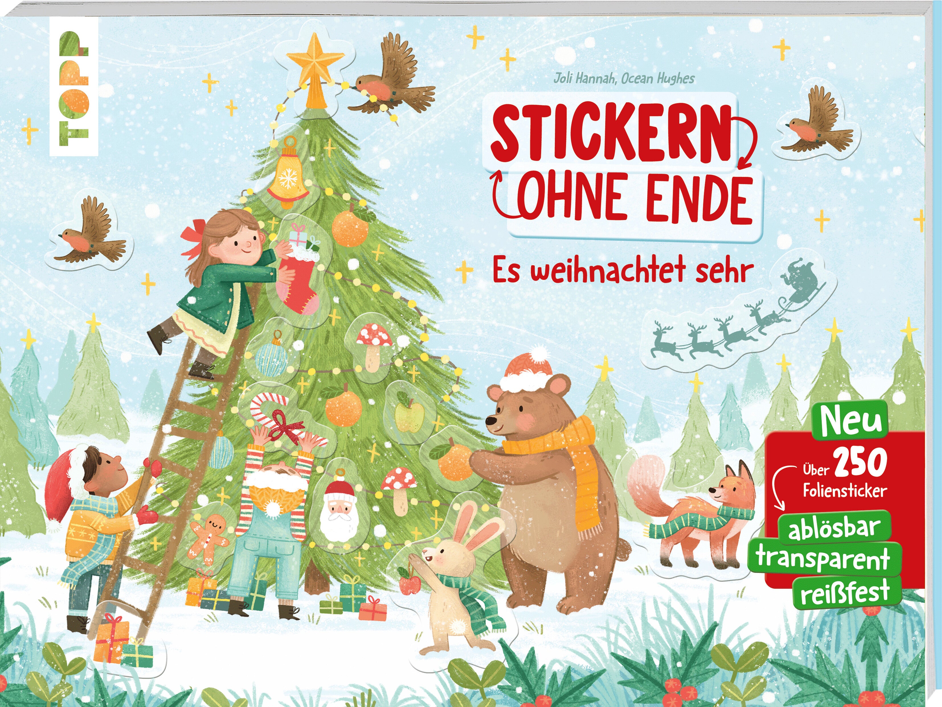 von Joli Hannah, illustriert von Ocean Hughes: Stickern ohne Ende - Es weihnachtet sehr