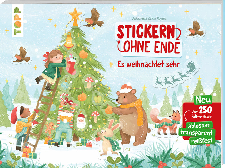 von Joli Hannah, illustriert von Ocean Hughes: Stickern ohne Ende - Es weihnachtet sehr