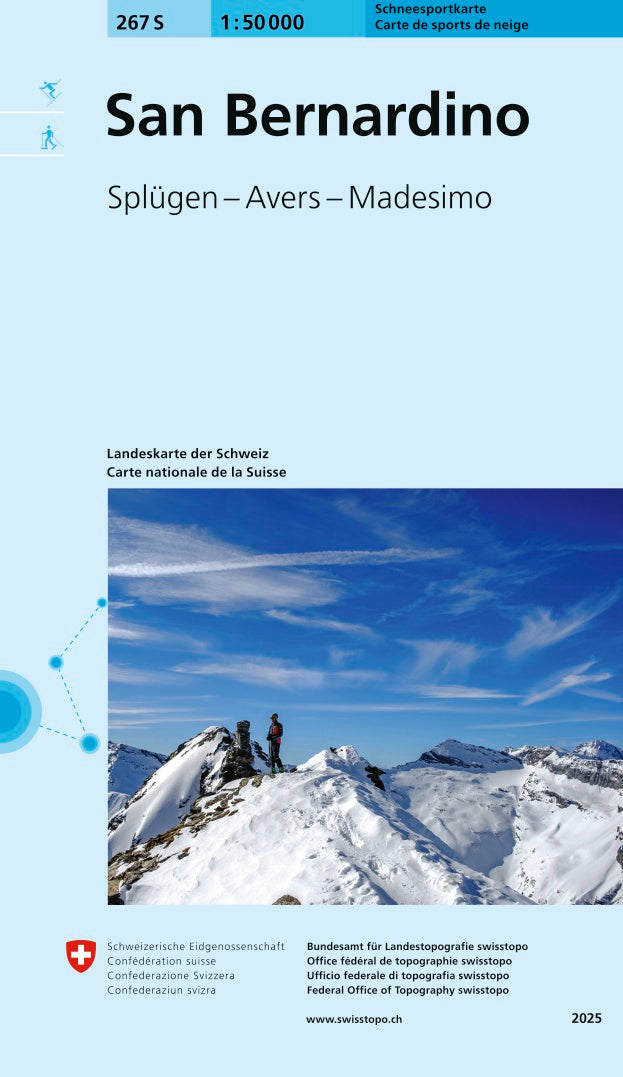 267S San Bernardino Schneesportkarte. 1:50'000