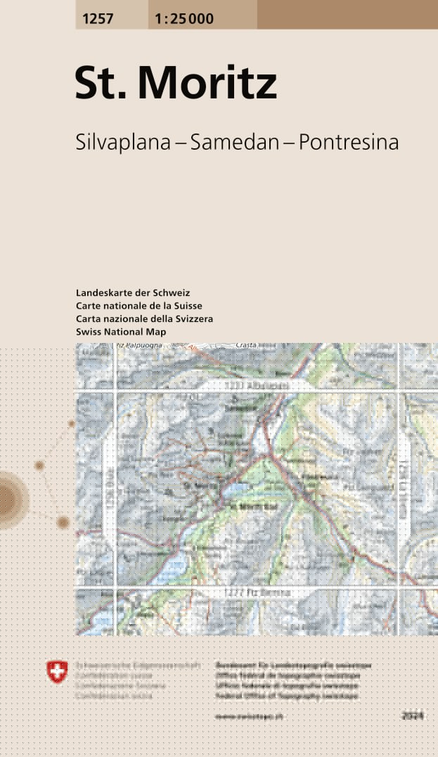 St. Moritz. 1:25'000 -Wanderkarten   
