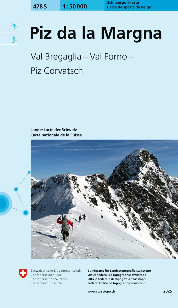 478S Piz da la Margna Schneesportkarte. 1:50'000