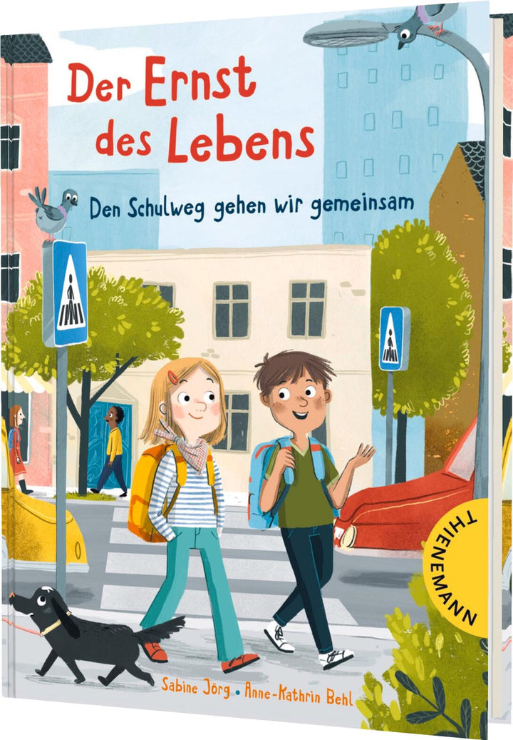 von Dr. Sabine Jörg, illustriert von Anne-Kathrin Behl: Der Ernst des Lebens: Den Schulweg gehen wir gemeinsam (Mini) -   Bilderbücher - Geschichten für alle Kinder