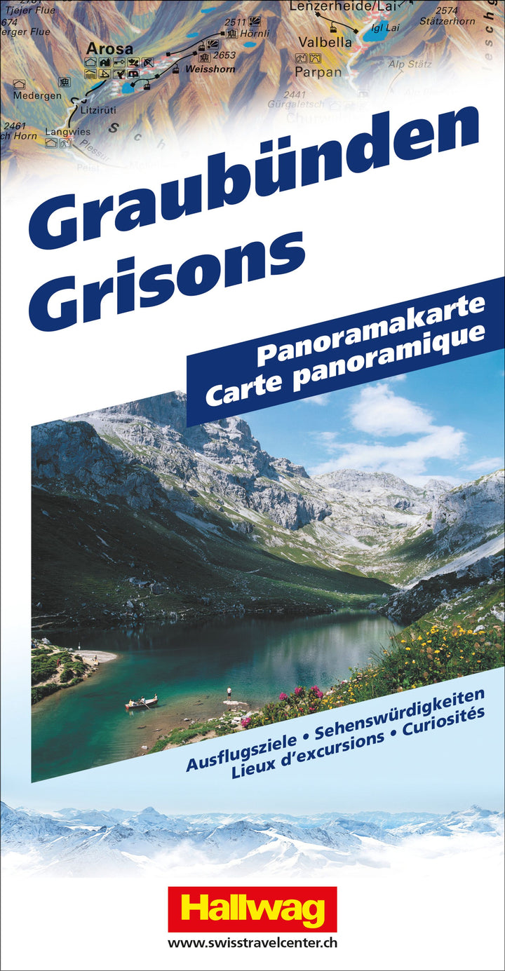 Graubünden Panoramakarte - Ausflugsziele und Sehenswürdigkeiten