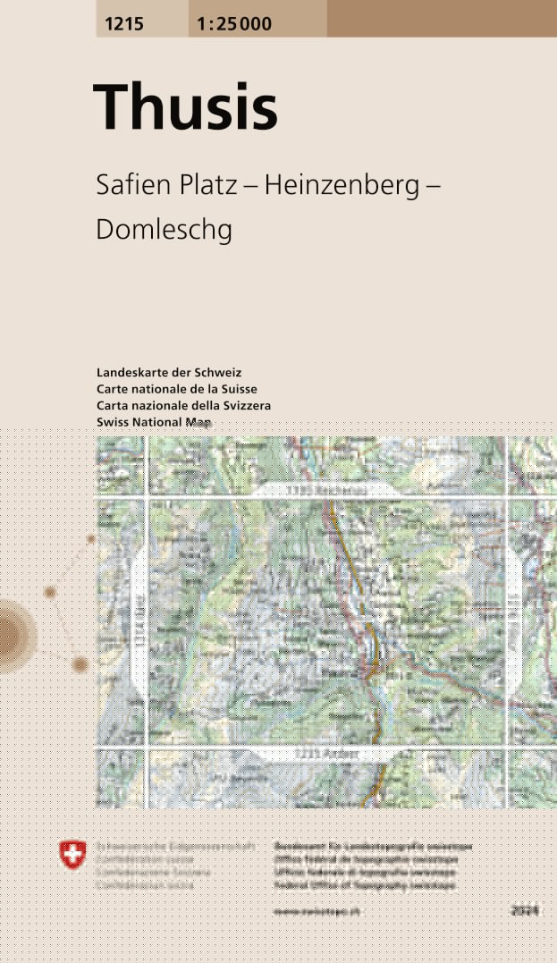 Thusis. 1:25'000 -Wanderkarten   