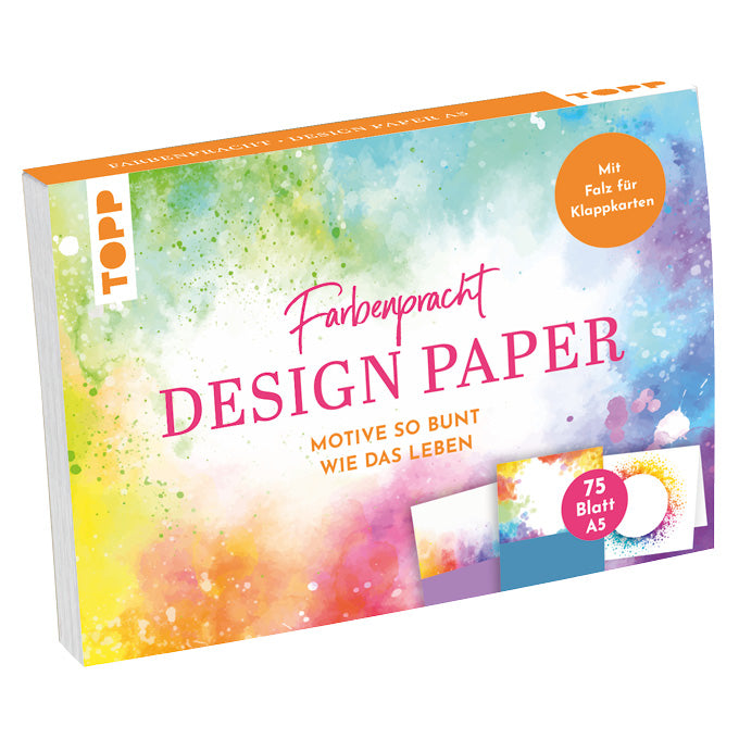 von Ludmila Blum: Design Paper Farbenpracht A5