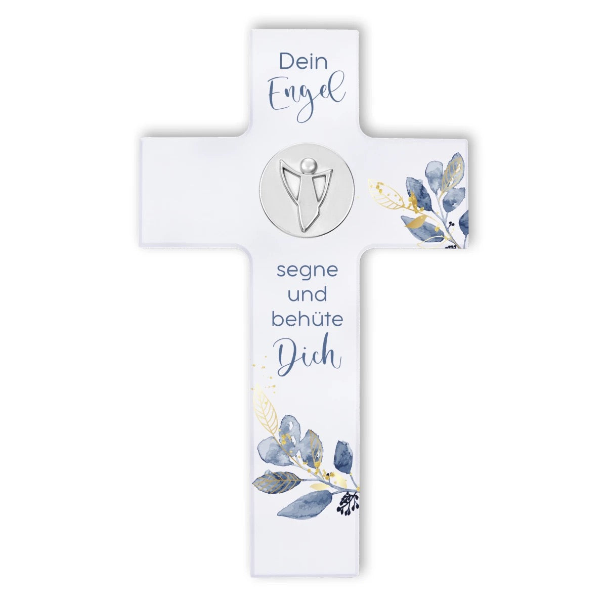 Kinderkreuz "Dein Engel segne und behüte dich" - weiss
