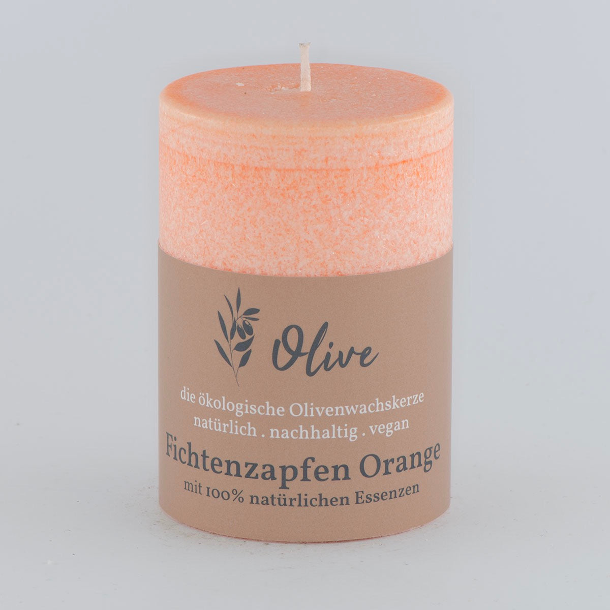 Fichtenzapfen Orange aus Olivenwachs 130/65 mm