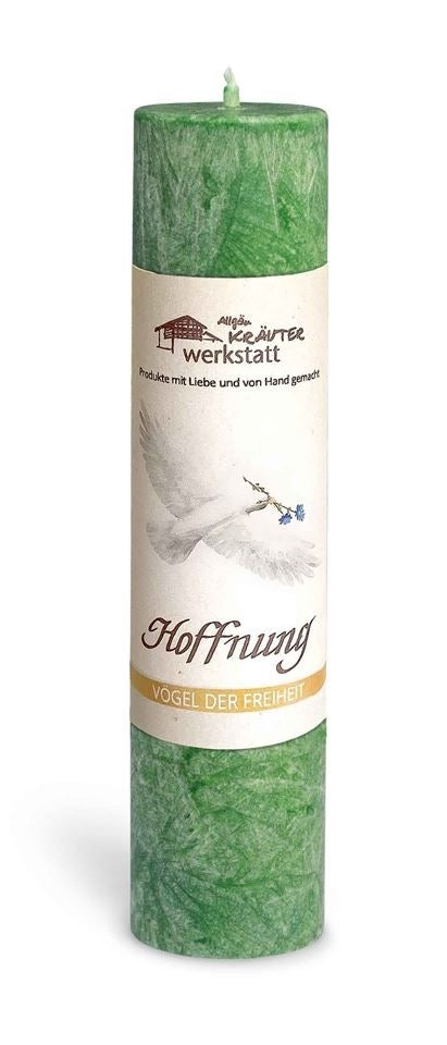 Allgäuer Heilkräuter-Kerze "Hoffnung" -  Vögel der Freiheit