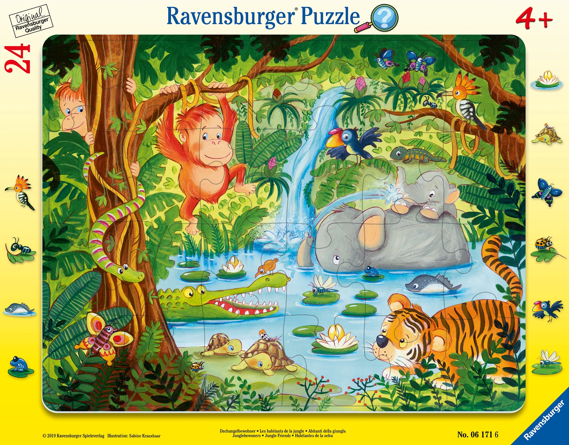 Kinderpuzzle 24 Teile - Dschungelbewohner -