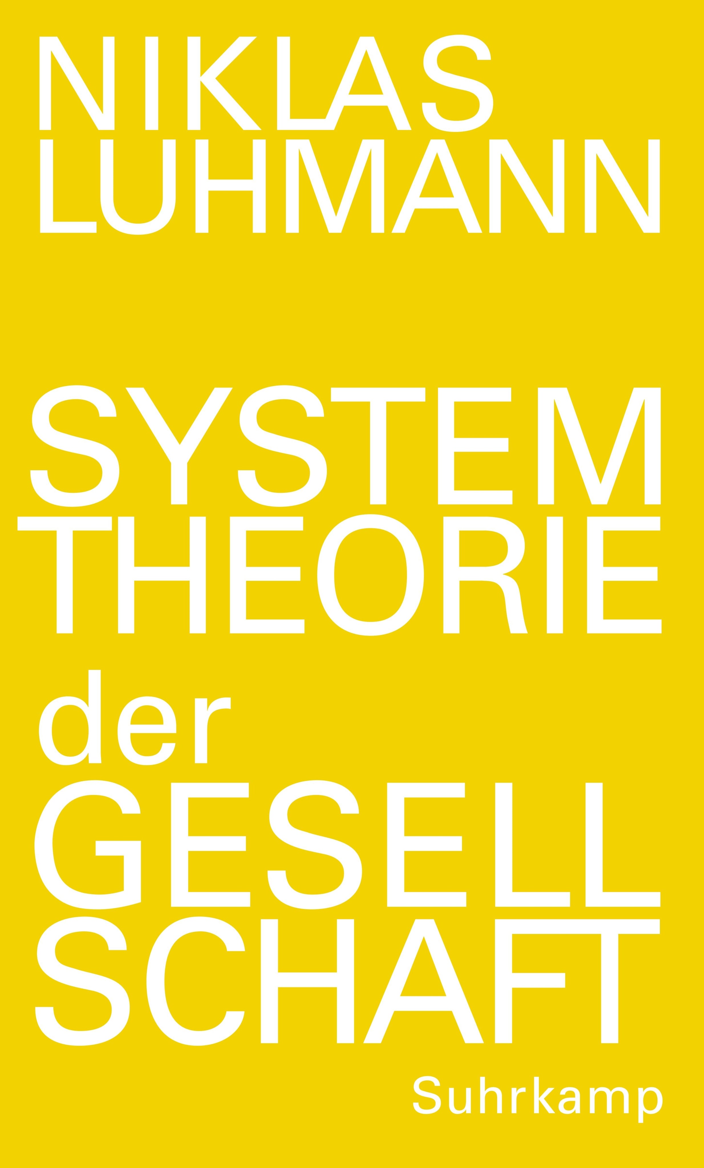 Luhmann, Niklas: Systemtheorie der Gesellschaft