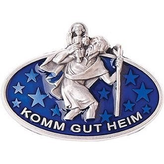 Autoplakette Heiliger Christophorus "Komm gut heim"