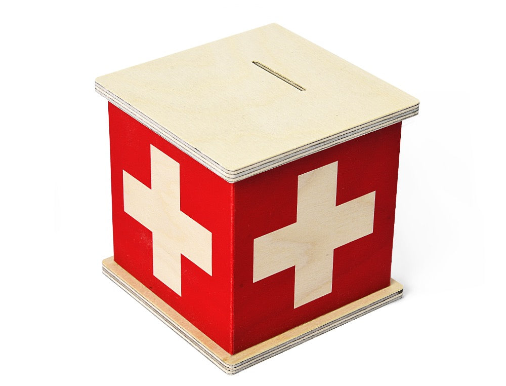 Spardose Swiss - mit Schloss