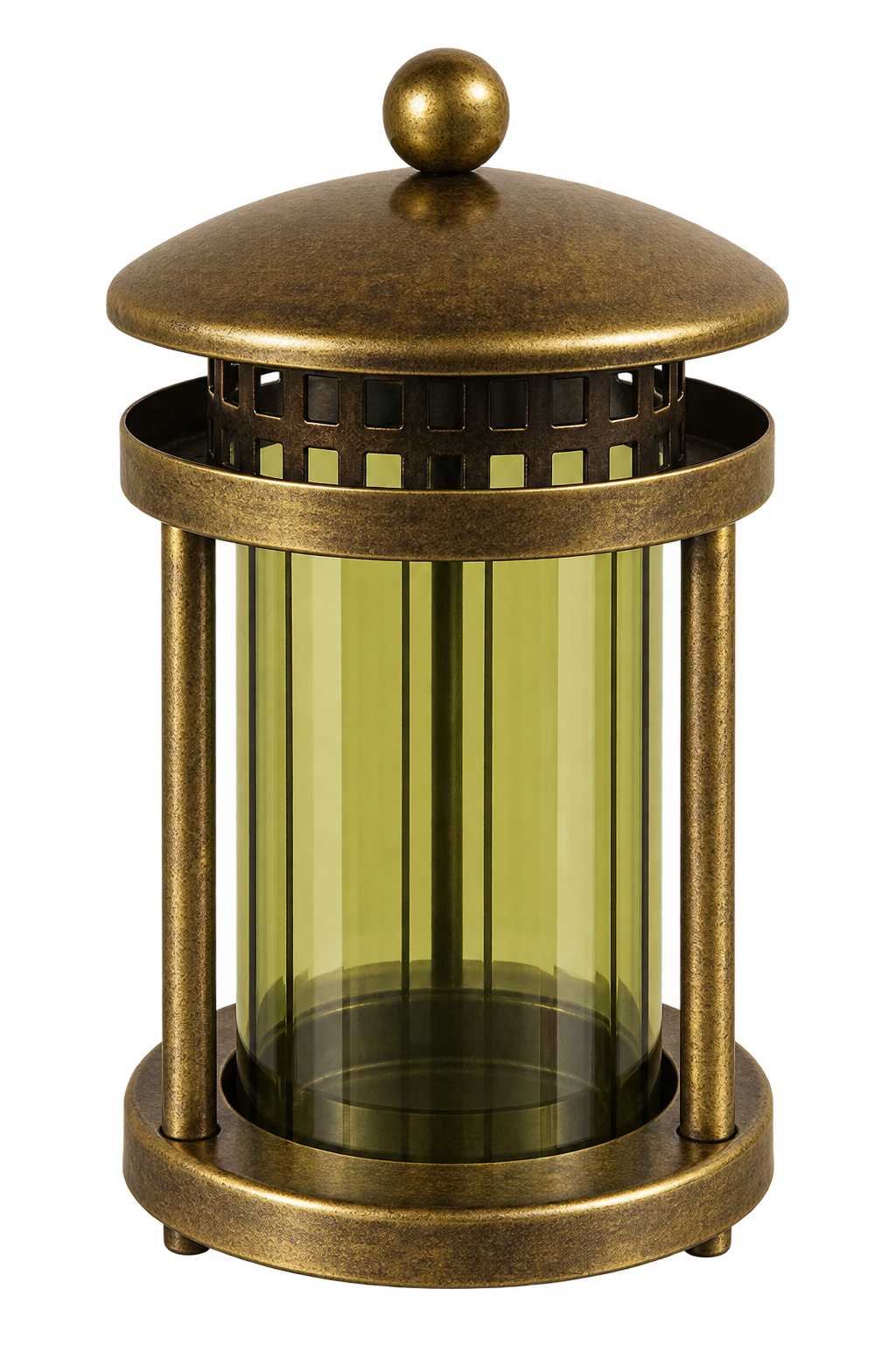 Grablampe rund bronzefarben - Höhe 21 cm