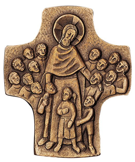 Bronzekreuz zur Erstkommunion "Kinderfreund"