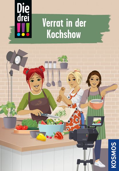 von Ann-Katrin Heger, illustriert von Ina Biber: Die drei !!!, 122, Verrat in der Kochshow -   Kinderbücher ab 10 Jahren