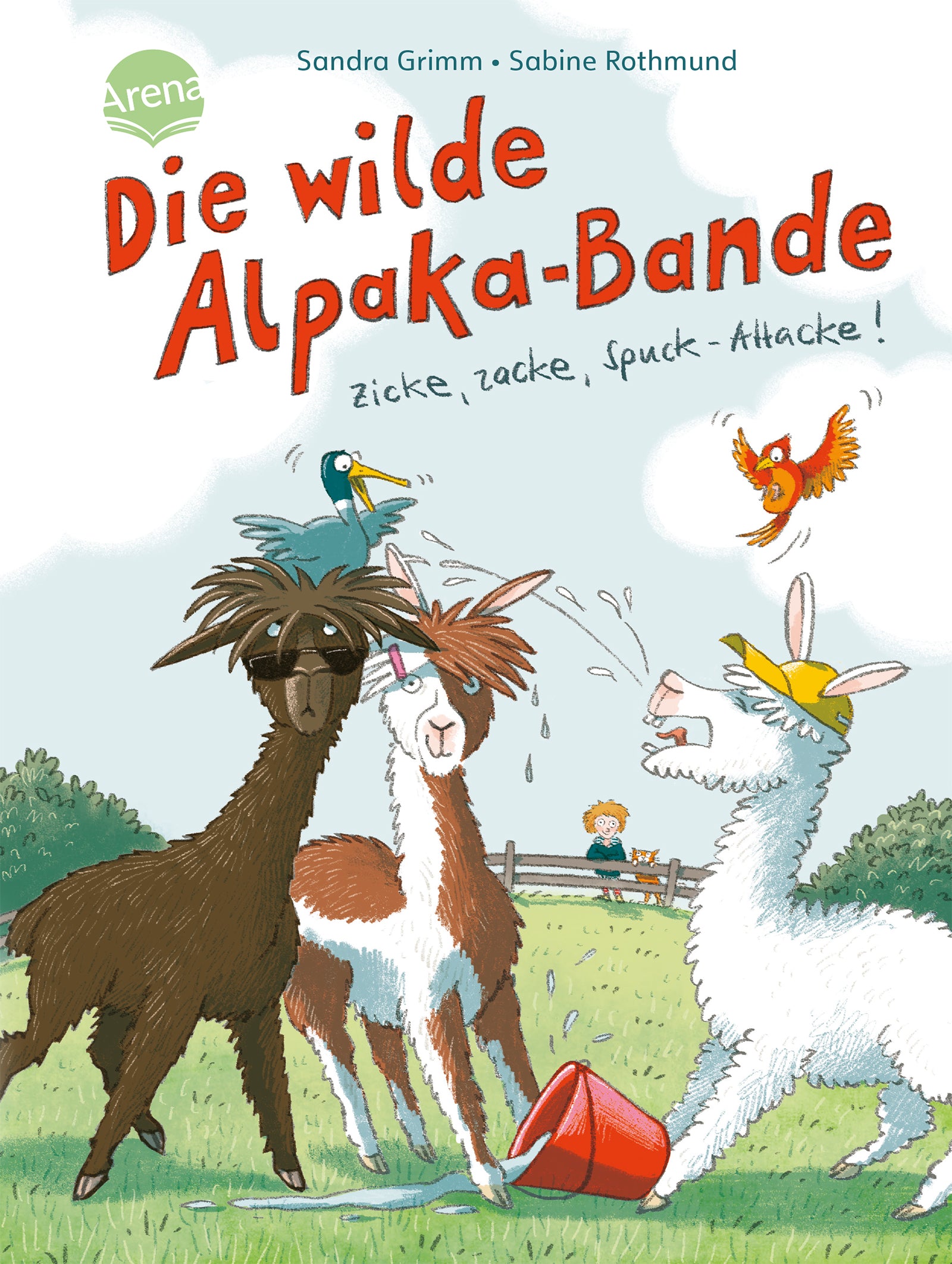 von Sandra Grimm, illustriert von Sabine Rothmund: Die wilde Alpaka-Bande (1). Zicke, zacke, Spuck-Attacke!