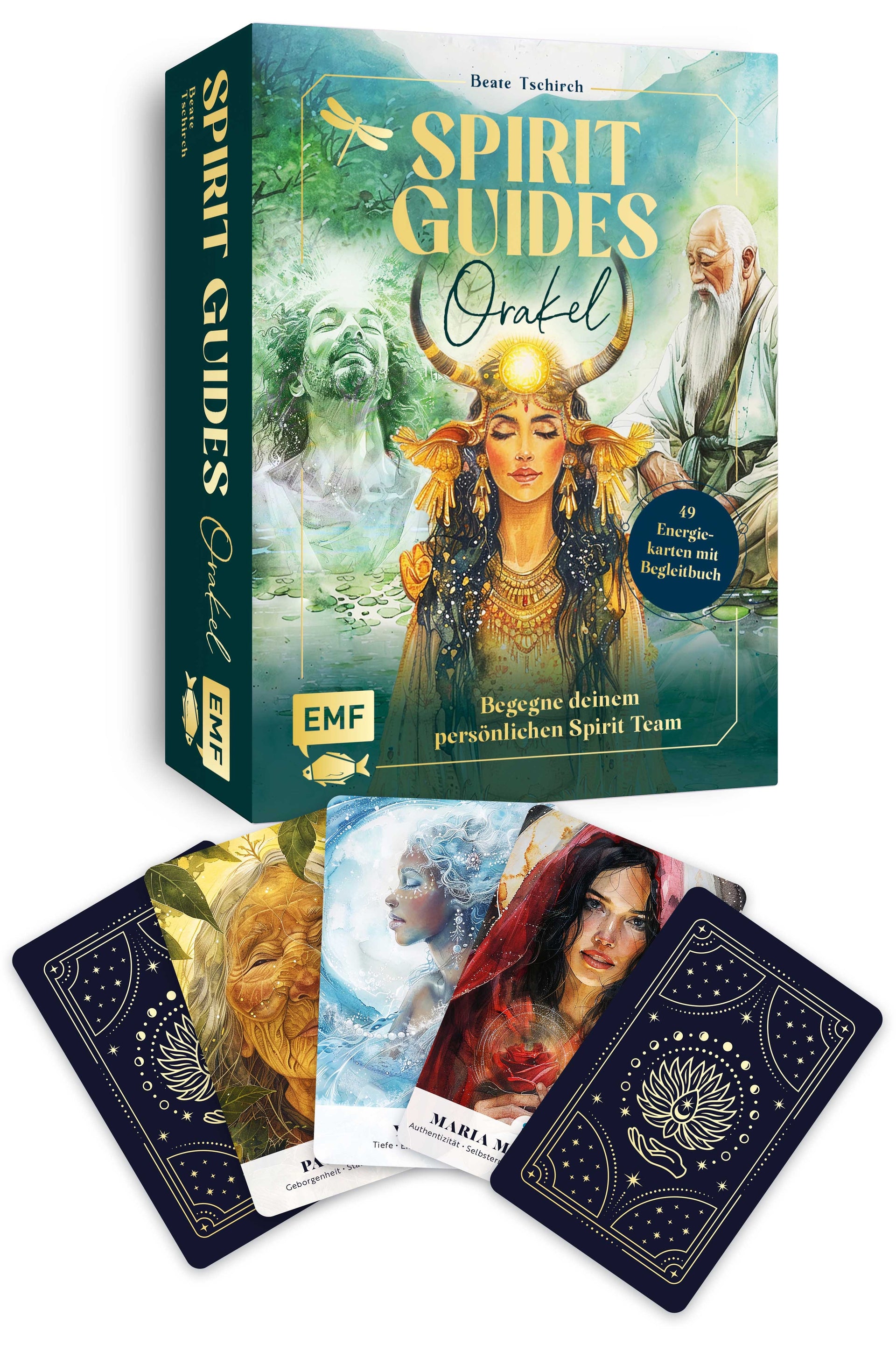 von Beate Tschirch: Orakel-Kartenset: Spirit Guides | 49 Energiekarten mit Begleitbuch