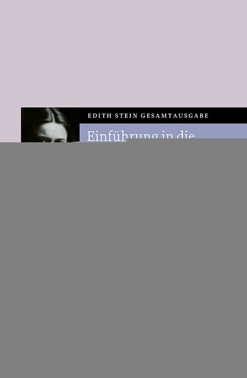von Edith Stein, Claudia Mariéle Wulf: Einführung in die Philosophie -  Philosophie 