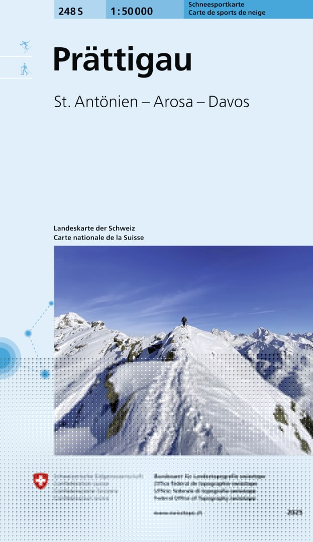 248S Prättigau Schneesportkarte. 1:50'000 -Wanderkarten   