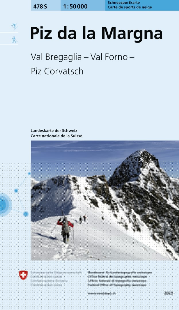 478S Piz da la Margna Schneesportkarte. 1:50'000 -Wanderkarten   